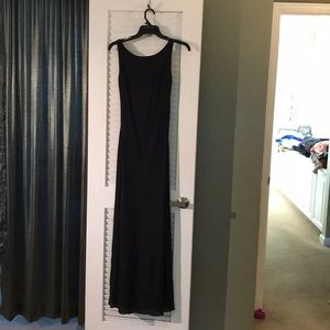Full length backless evening gown